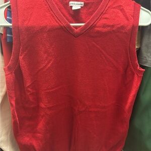 Amazon Essentials V-Neck Red Sweater Vest